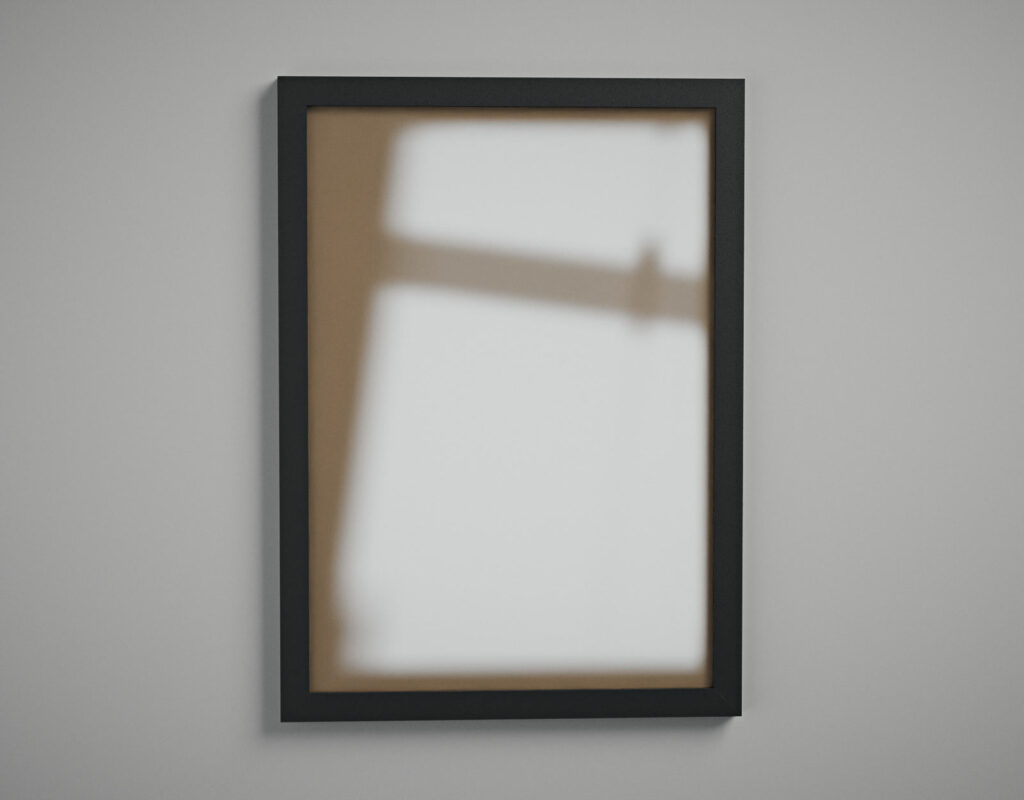 Moldura A3 (29,7x42 cm) - Fundo Pardo